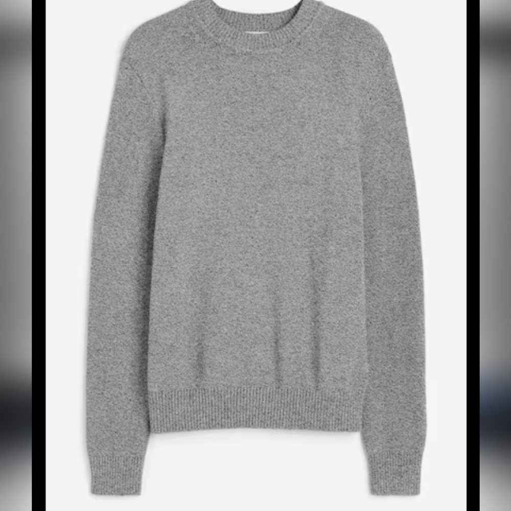 H&M Gray and blue oversized relaxed fit Knit Sweater size medium NWT